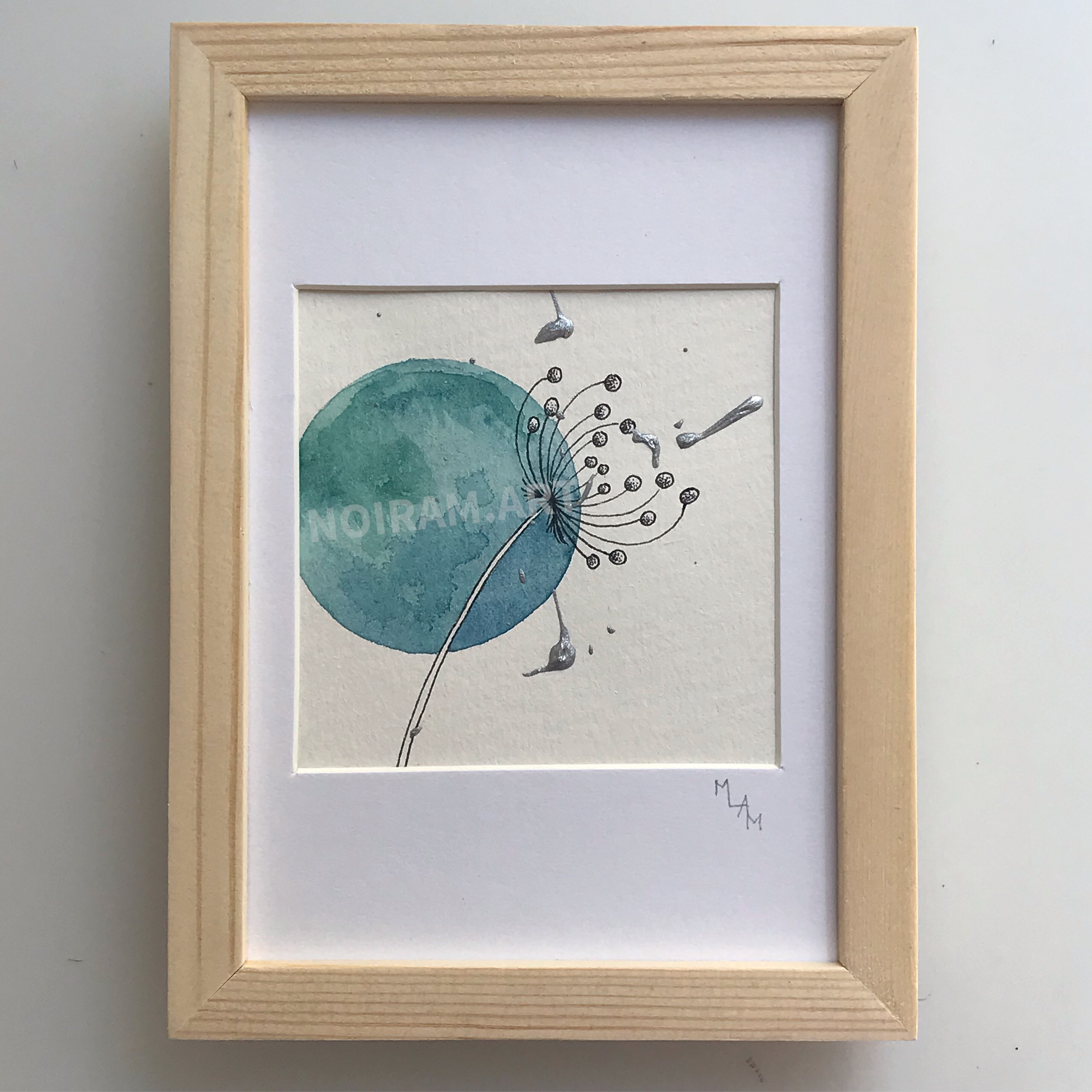 Aquarelle astéroïdes planète plante mlam noiram marion-lorraine poncet