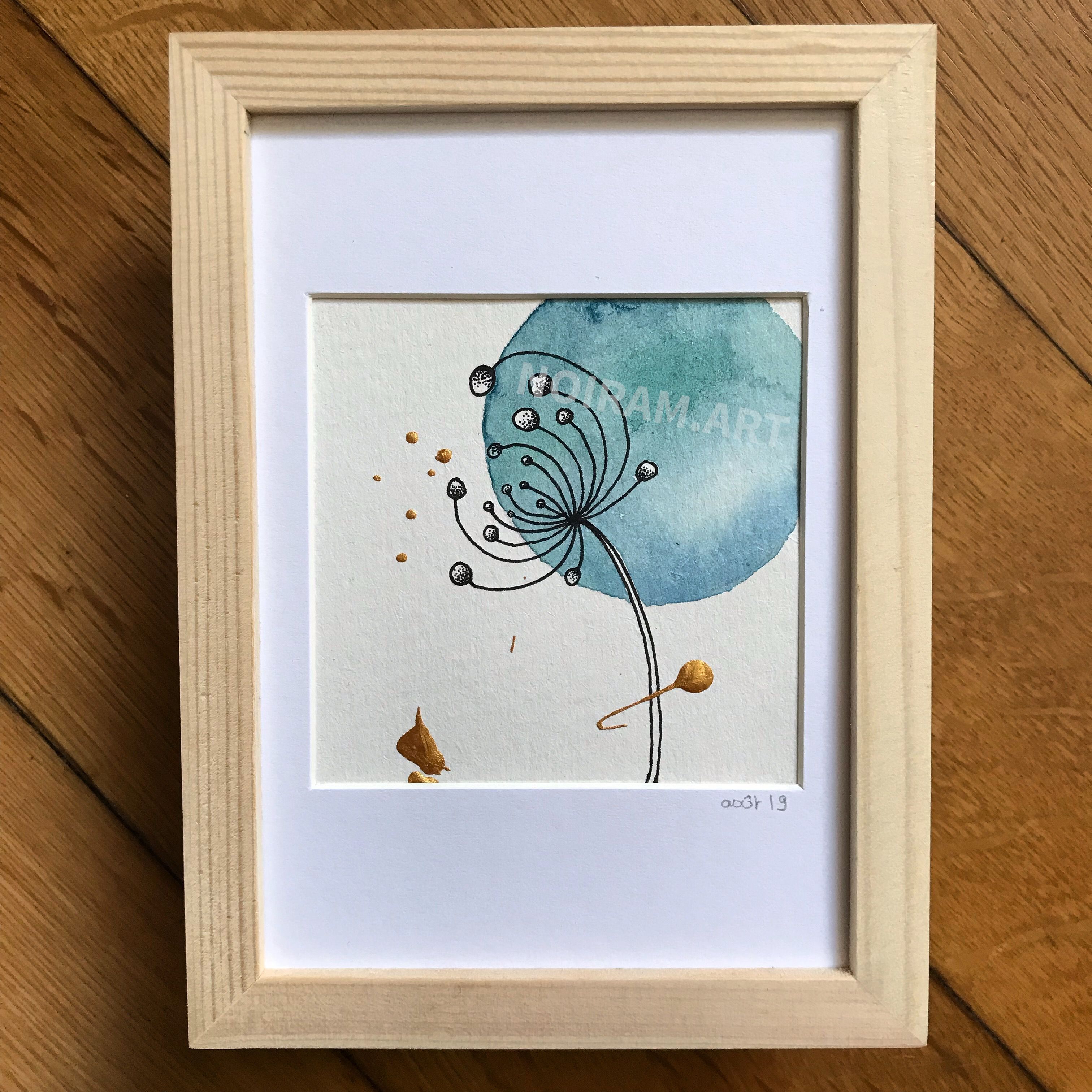 Aquarelle la naissance d'une comète planète plante mlam noiram marion-lorraine poncet