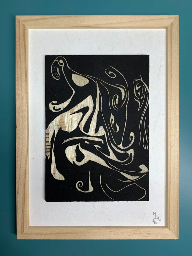 Novembre 2022
Gravure sur bois (peuplier) 
10.5 x 14.8 cm